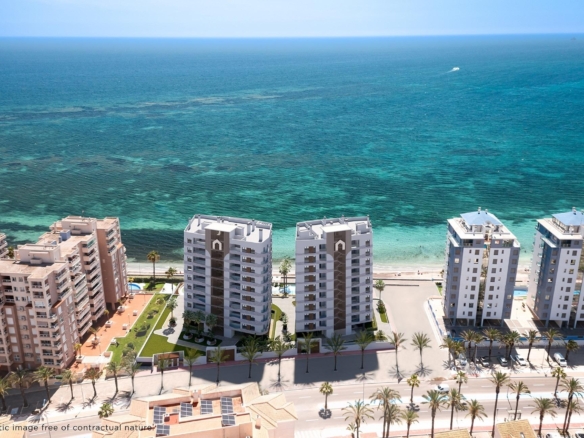Stunning New Build 2 Bedroom Front-Line Sea Apartment for Sale in La Manga del Mar Menor