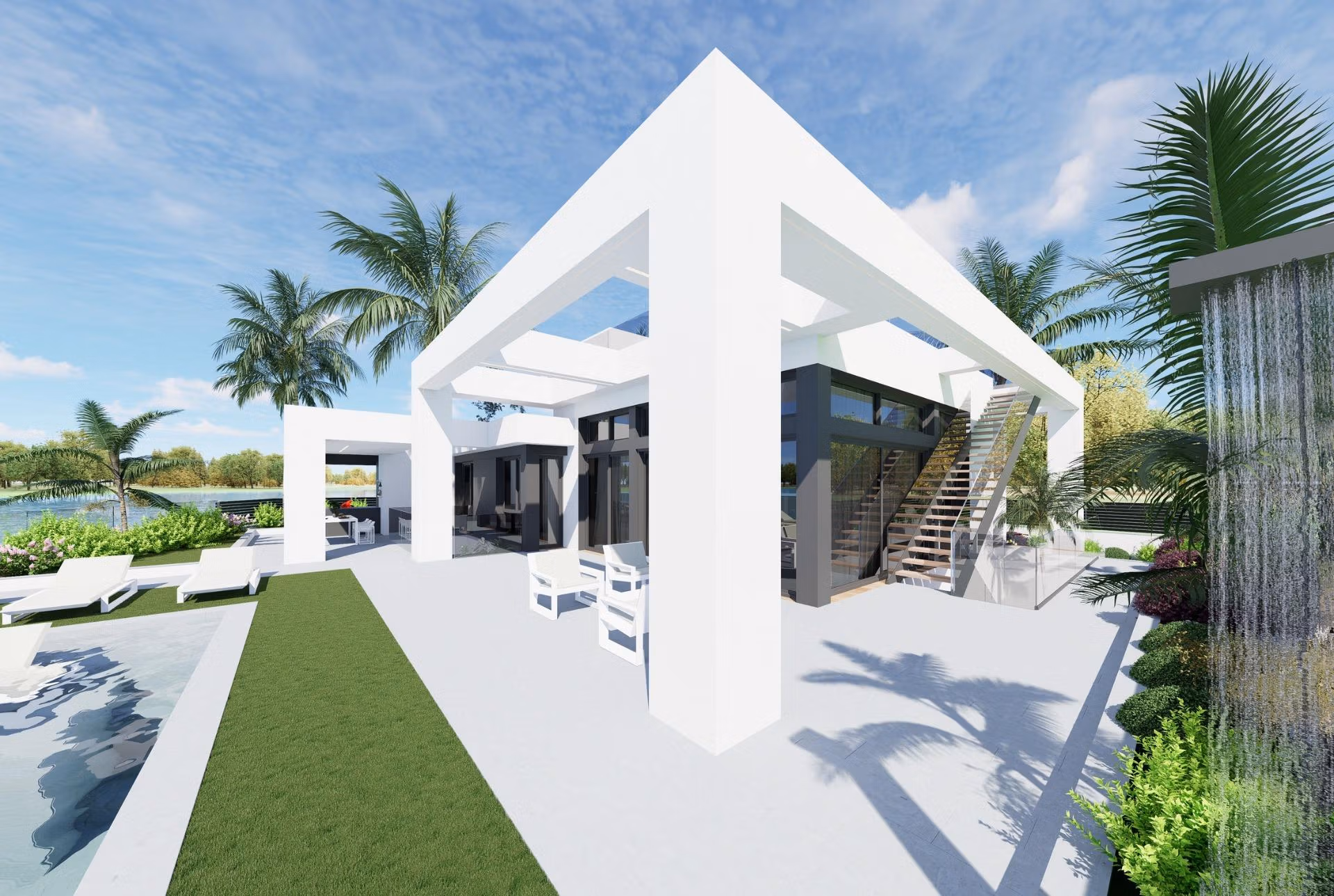 Lujosas villas en Frontline Lake en venta en Santa Rosalía Lake Resort, Murcia