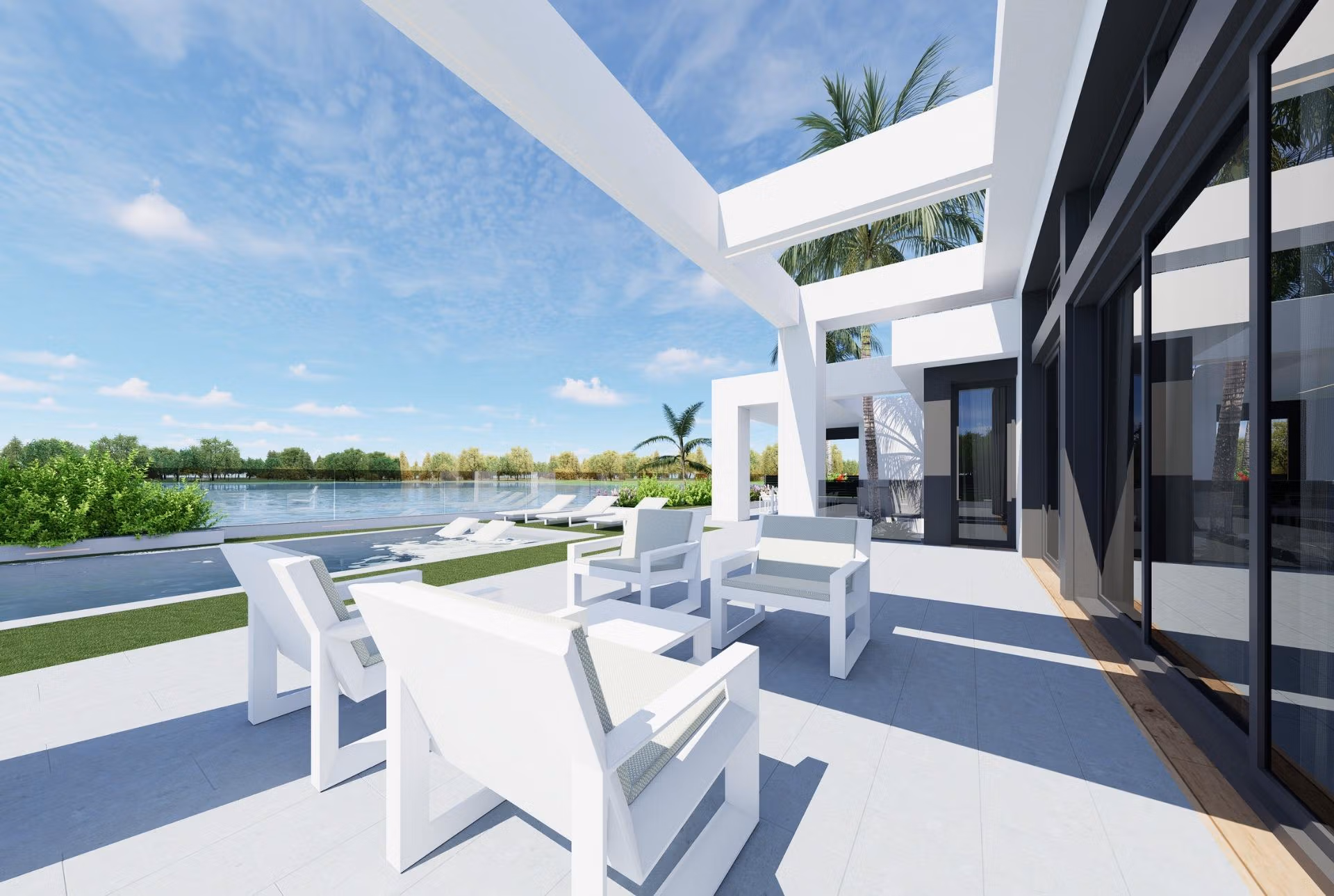 Lujosas villas en Frontline Lake en venta en Santa Rosalía Lake Resort, Murcia