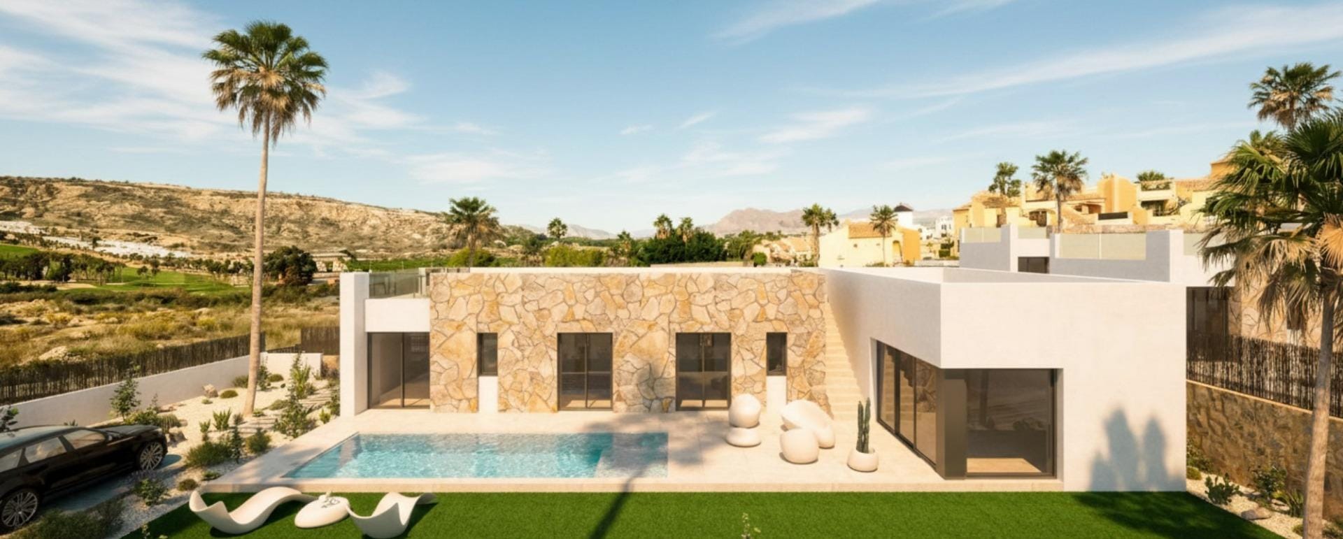 Luxury Mediterranean New Build Villas with Private Pool Next to La Finca Golf for Sale in Algorfa