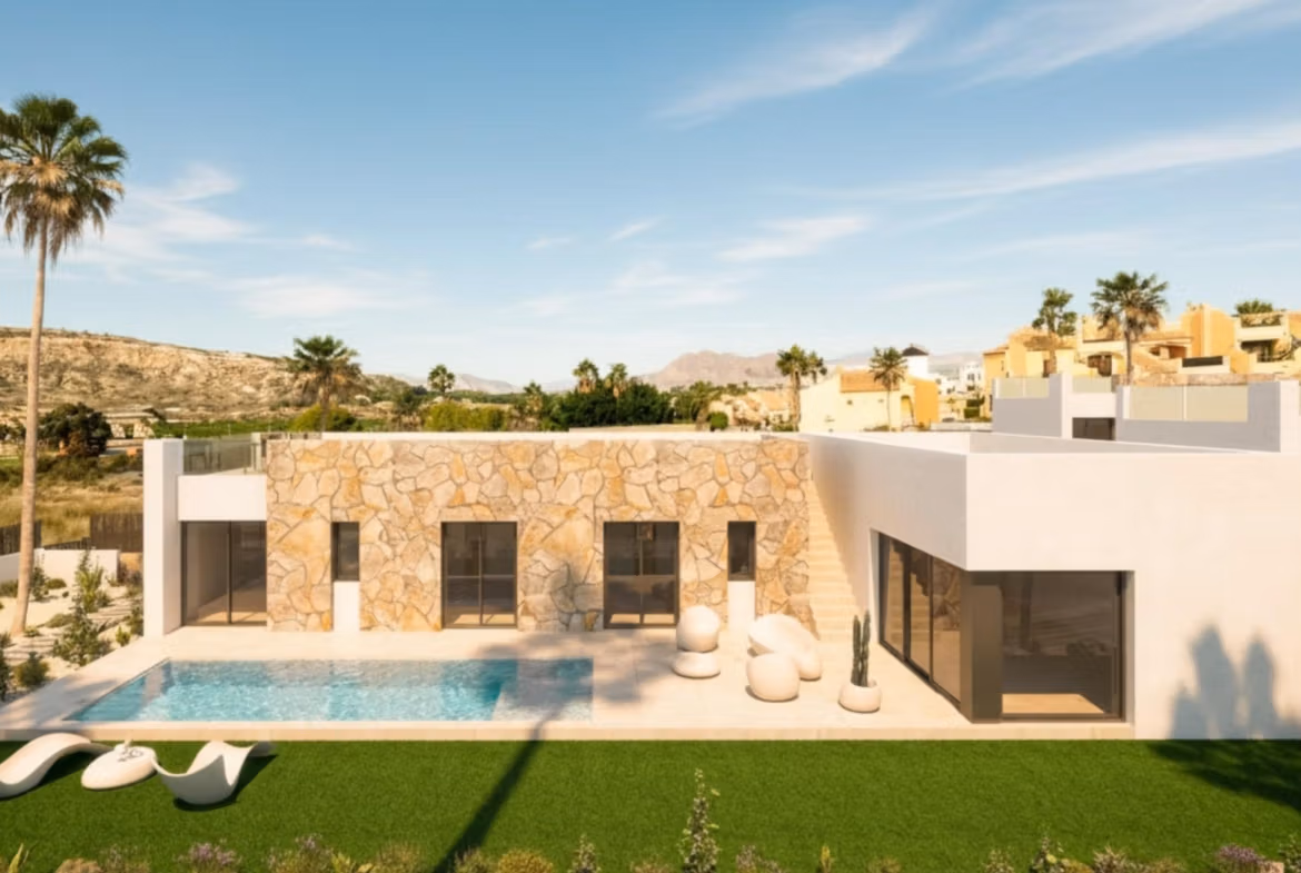 Luxury Mediterranean New Build Villas with Private Pool Next to La Finca Golf for Sale in Algorfa
