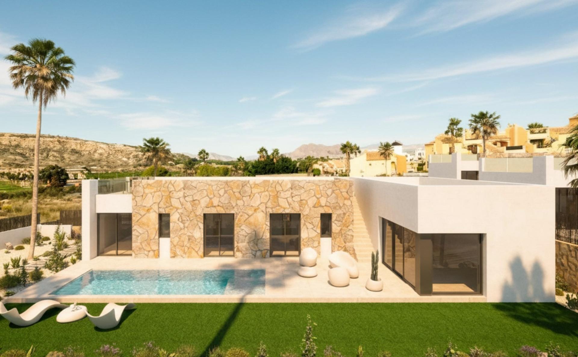 Luxury Mediterranean New Build Villas with Private Pool Next to La Finca Golf for Sale in Algorfa