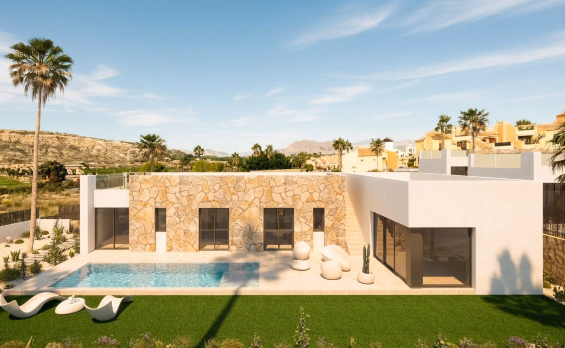 Luxury Mediterranean New Build Villas with Private Pool Next to La Finca Golf for Sale in Algorfa