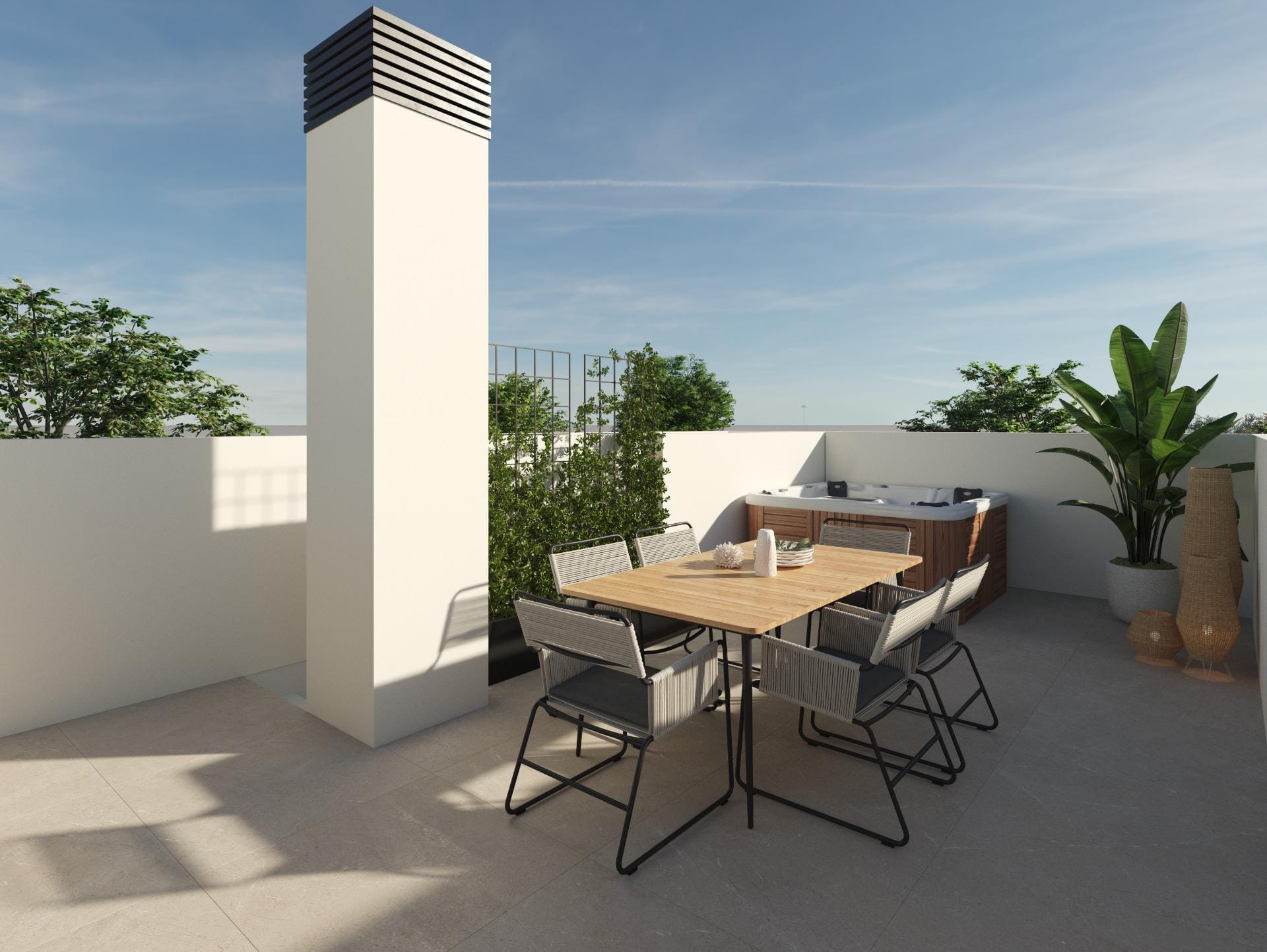 New Build 3 Bedroom Modern Townhouse with Communal Pool and Solarium for Sale in Dolores, Alicante