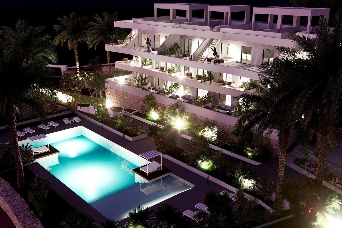 NEW-BUILD-RESIDENTIAL-COMPLEX-IN-FINESTRAT-13 Stunning New Build 2 Bedroom Penthouse with Solarium for Sale in Puig Campana Golf, Finestrat