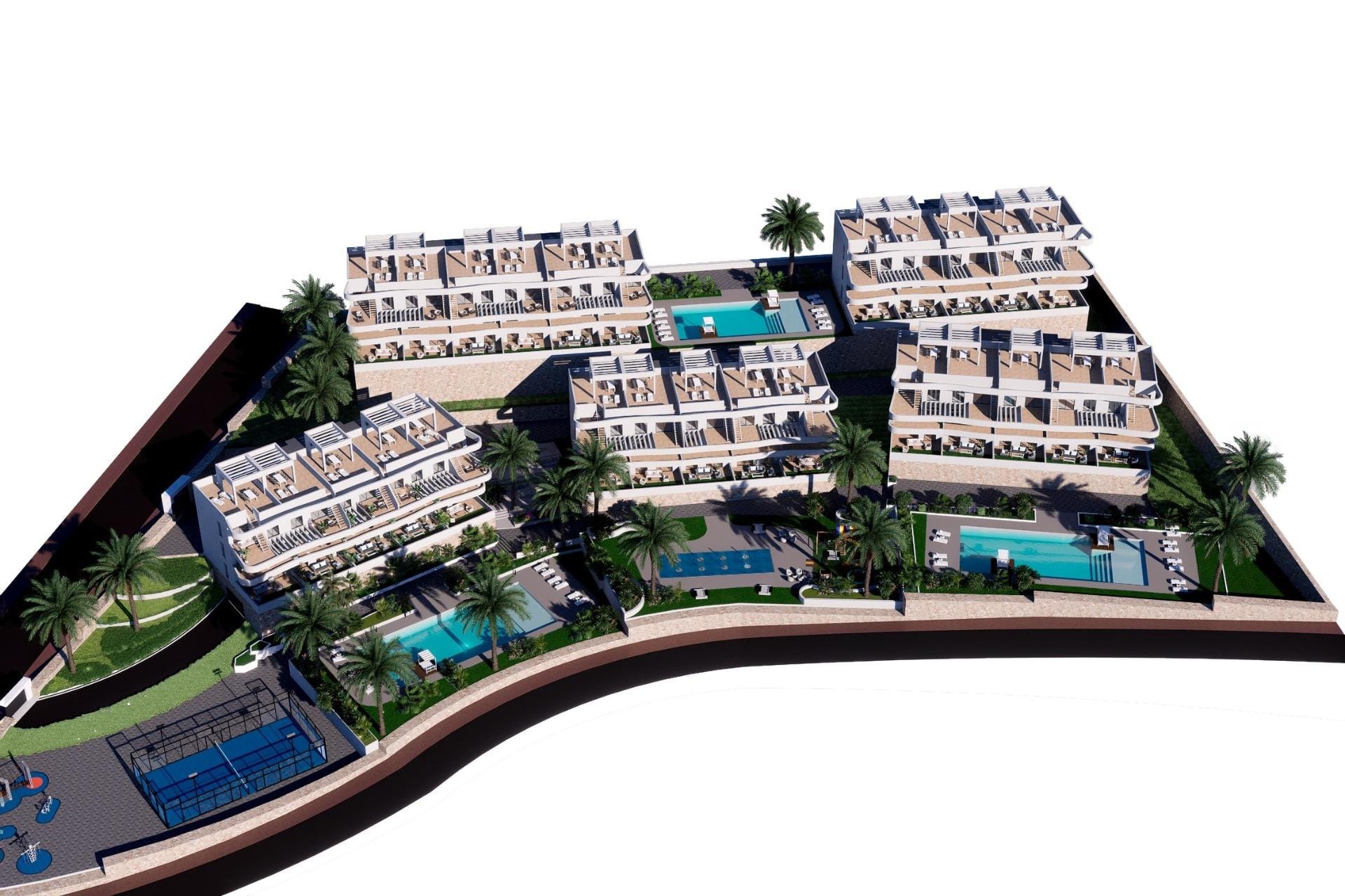 NEW-BUILD-RESIDENTIAL-COMPLEX-IN-FINESTRAT-15 Stunning New Build 2 Bedroom Penthouse with Solarium for Sale in Puig Campana Golf, Finestrat