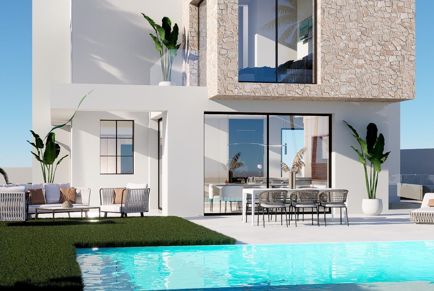 New Build 3 Bedroom Independent Villa with Private Pool and Solarium for Sale in Finestrat, Alicante