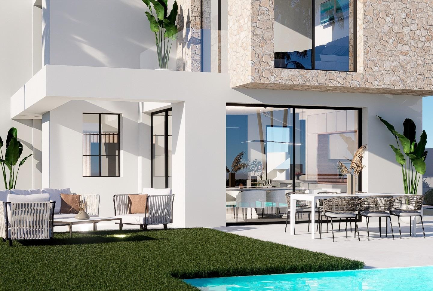 New Build 3 Bedroom Independent Villa with Private Pool and Solarium for Sale in Finestrat, Alicante