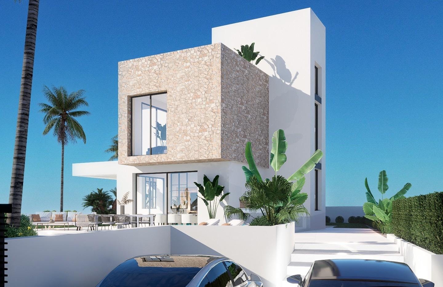 New Build 3 Bedroom Independent Villa with Private Pool and Solarium for Sale in Finestrat, Alicante