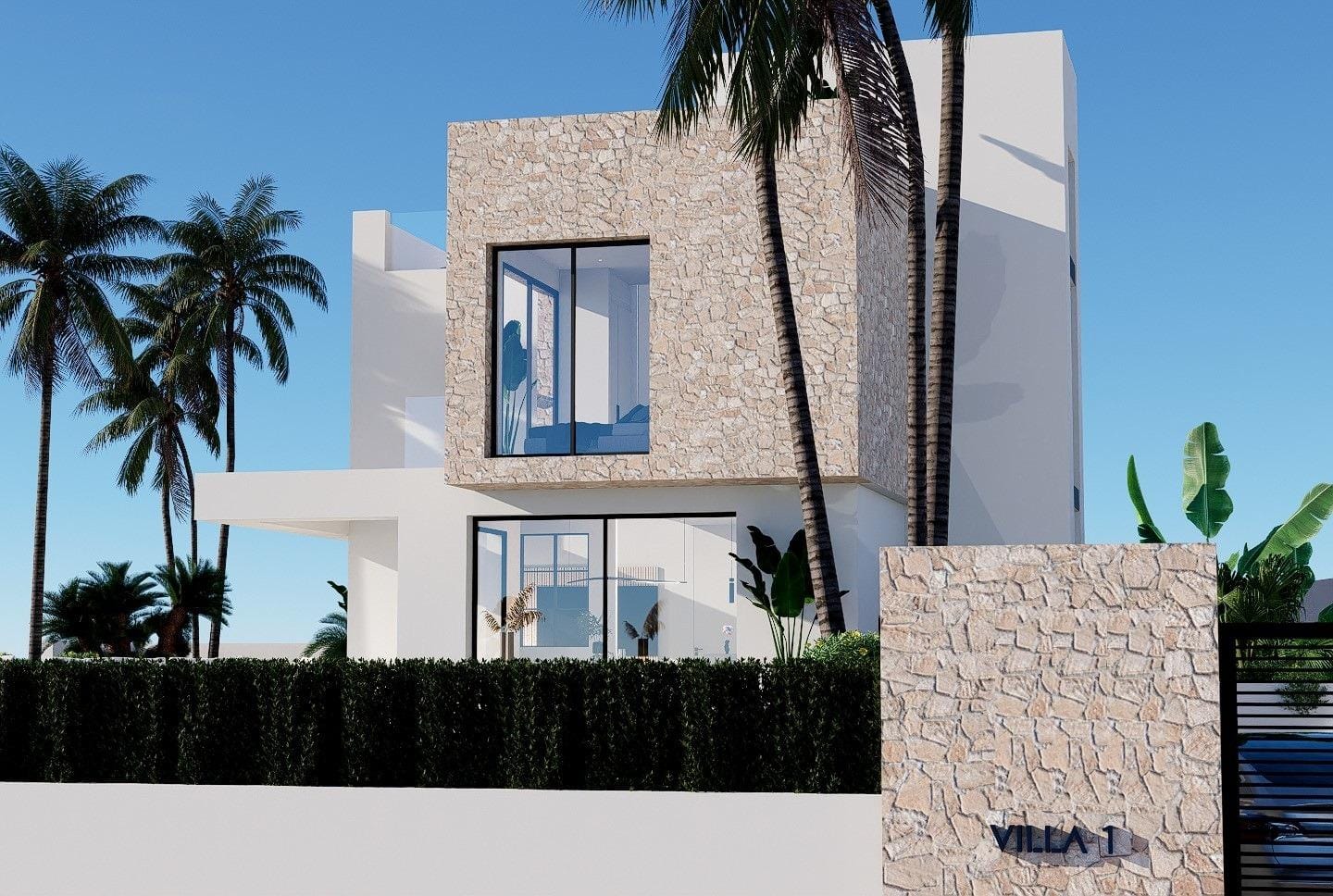 New Build 3 Bedroom Independent Villa with Private Pool and Solarium for Sale in Finestrat, Alicante