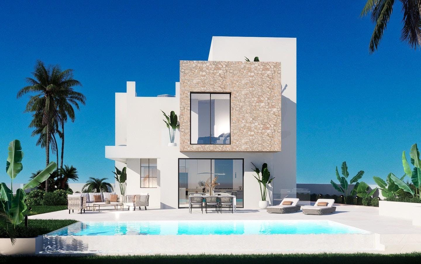 New Build 3 Bedroom Independent Villa with Private Pool and Solarium for Sale in Finestrat, Alicante