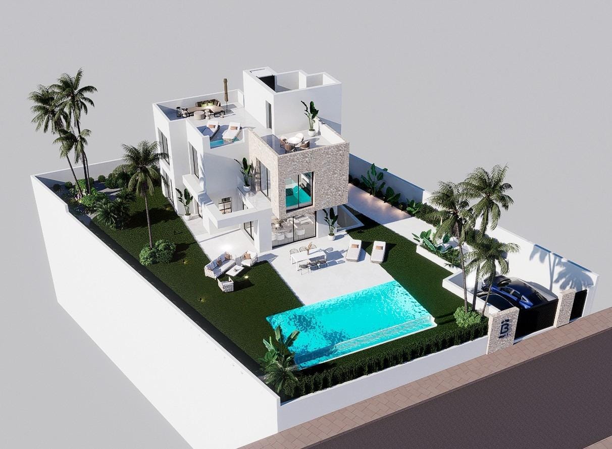 New Build 3 Bedroom Independent Villa with Private Pool and Solarium for Sale in Finestrat, Alicante