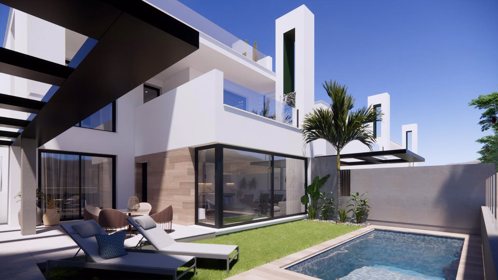 Villas de nueva construcción con sótano en venta en Santa Rosalia Lake & Life Resort, Murcia