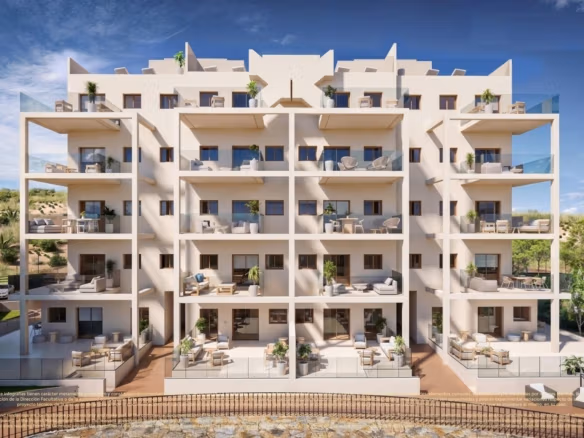 Nybyggda penthouselägenheter med tre sovrum till salu i Corvera Hills Golf, Murcia