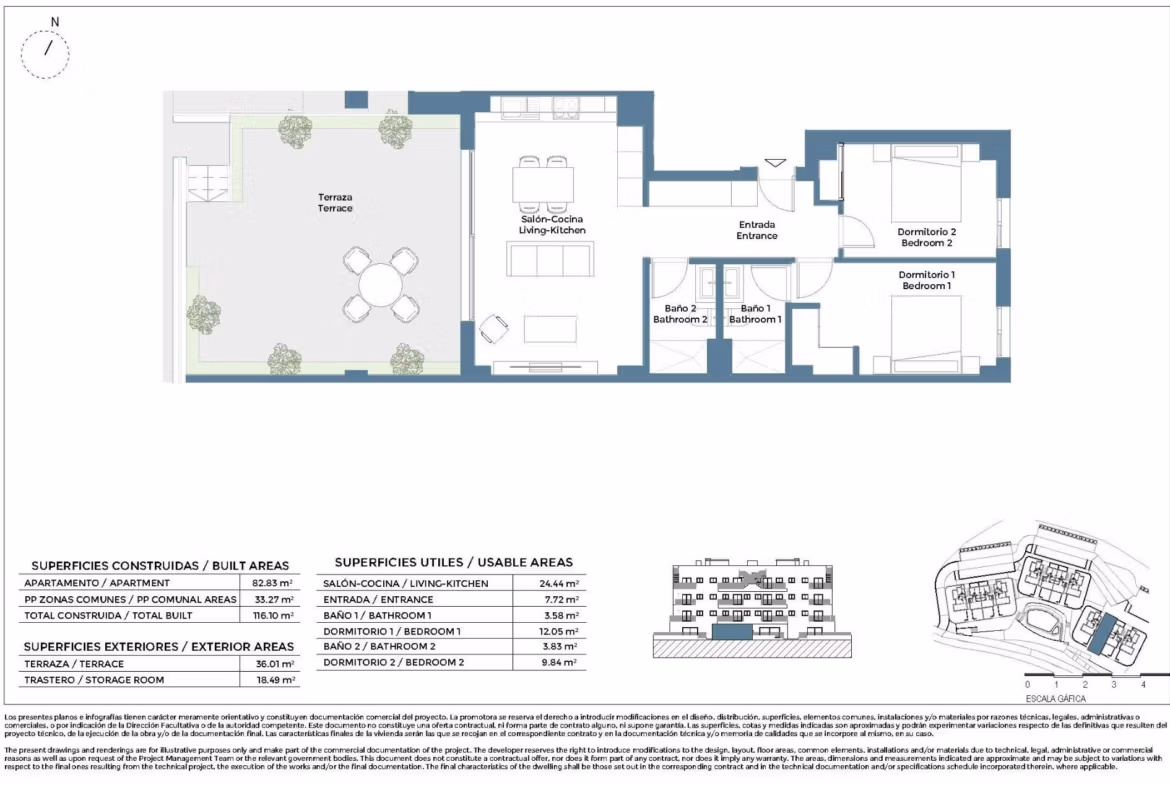 New Build 2 and 3 bedroom Apartments for Sale in Corvera Hills Golf, Murcia, Spain