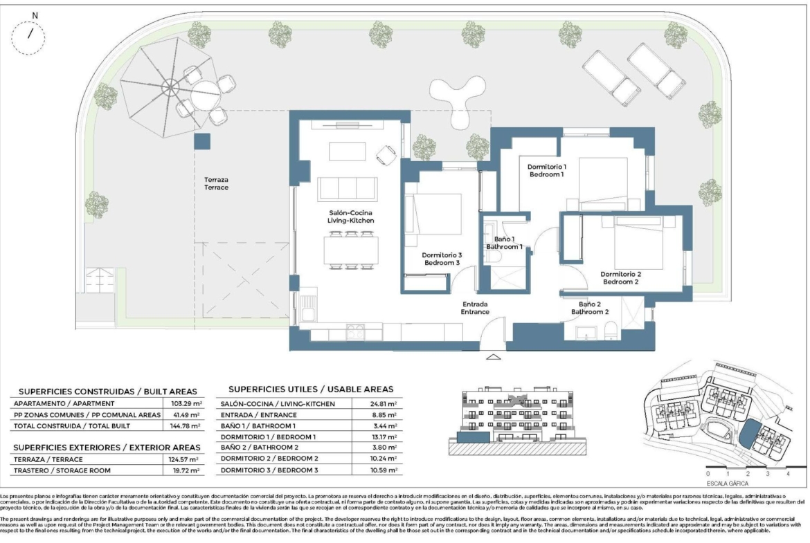 New Build 2 and 3 bedroom Apartments for Sale in Corvera Hills Golf, Murcia, Spain