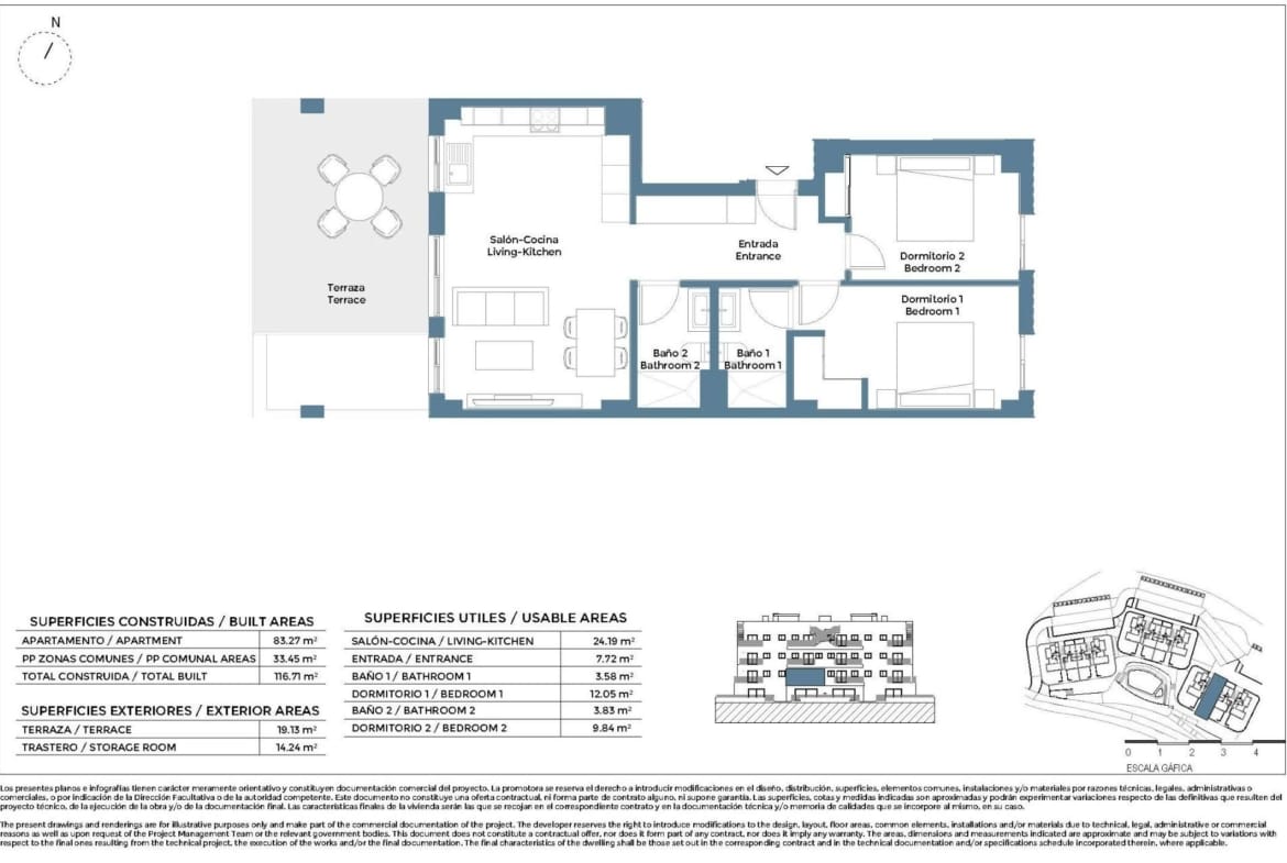 New Build 2 and 3 bedroom Apartments for Sale in Corvera Hills Golf, Murcia, Spain