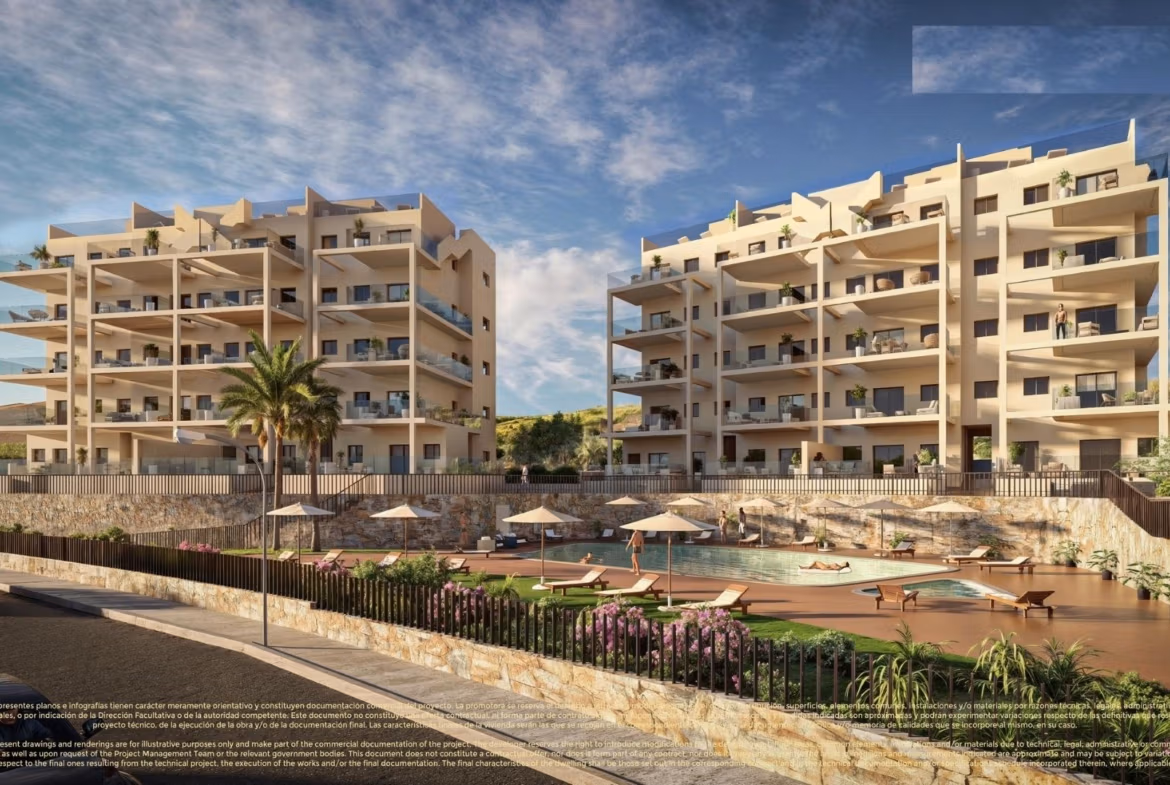 Nieuwbouwappartementen en twee-onder-een-kap villa’s in Corvera Hills Golf-Murcia Nieuwbouwappartementen met 2 en 3 slaapkamers te koop in Corvera Hills Golf, Murcia, Spanje