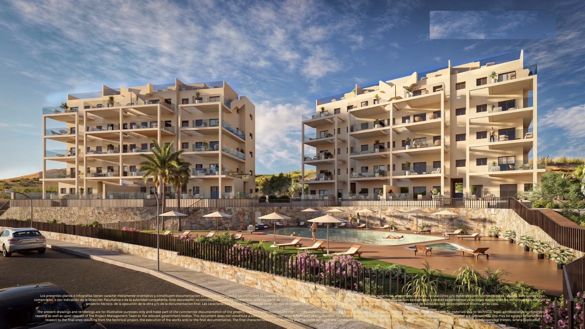 Nieuwbouwappartementen en twee-onder-een-kap villa’s in Corvera Hills Golf-Murcia Nieuwbouwappartementen met 2 en 3 slaapkamers te koop in Corvera Hills Golf, Murcia, Spanje