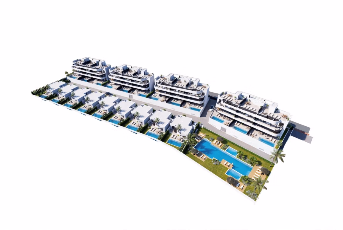 Second Phase: New Build 2 and 3 bedroom frontline golf Apartments for Sale in La Serena Golf, Los Alcázares