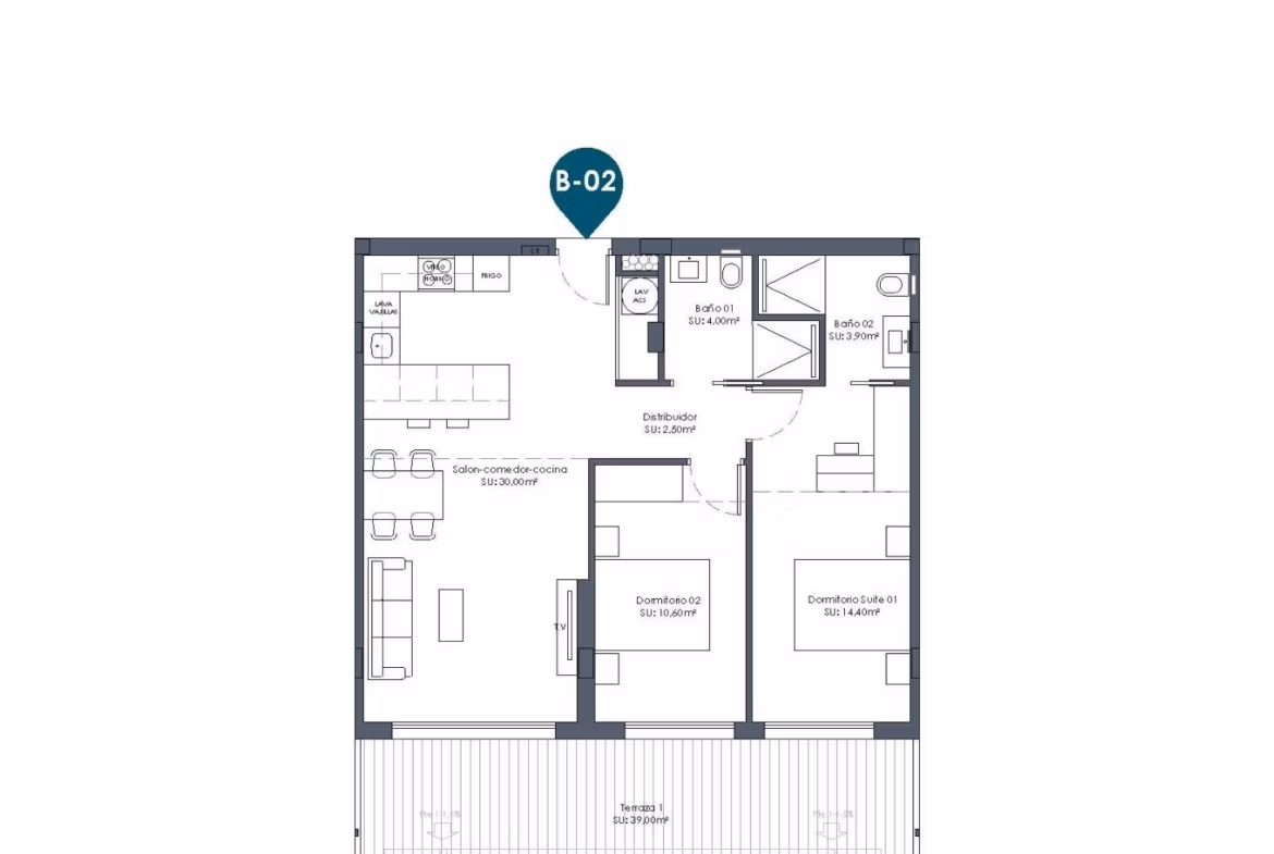 Second Phase: New Build 2 and 3 bedroom frontline golf Apartments for Sale in La Serena Golf, Los Alcázares