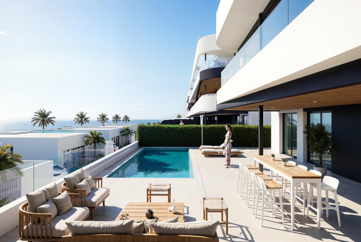 Second Phase: New Build 2 and 3 bedroom frontline golf Apartments for Sale in La Serena Golf, Los Alcázares