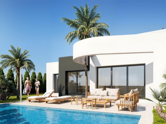 Modern Frontline Golf Villas with Private Pool for Sale in La Serena Golf, Los Alcázares
