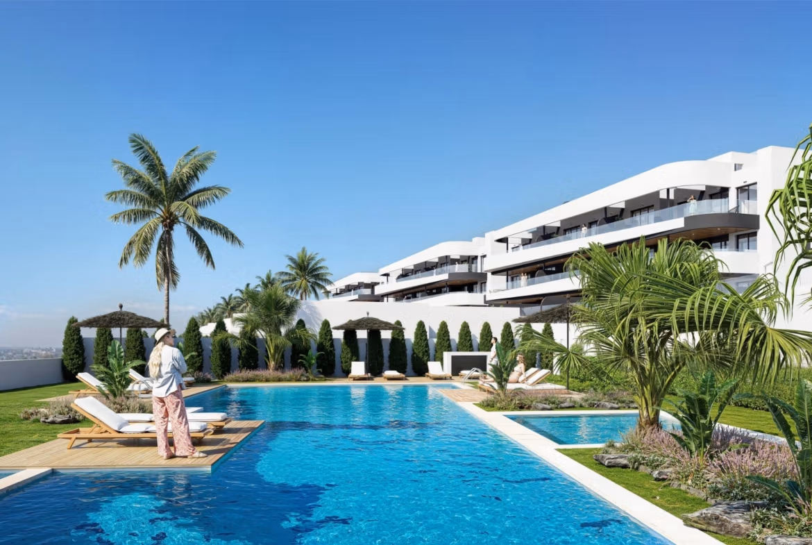 Second Phase: New Build 2 and 3 bedroom frontline golf Apartments for Sale in La Serena Golf, Los Alcázares