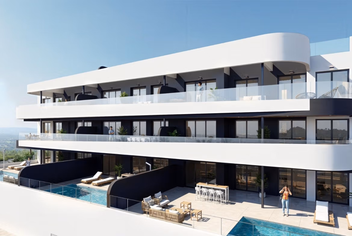 Second Phase: New Build 2 and 3 bedroom frontline golf Apartments for Sale in La Serena Golf, Los Alcázares