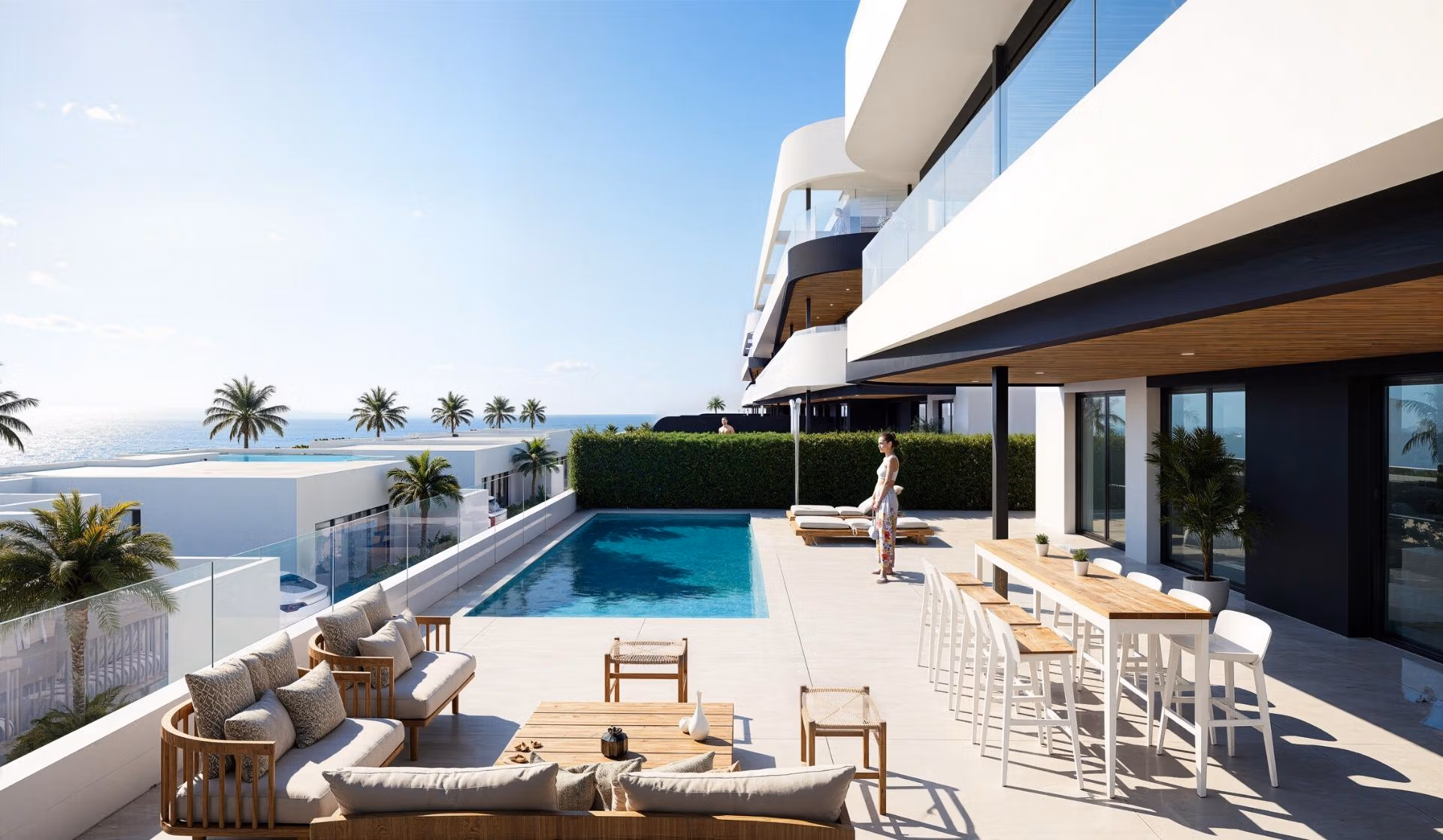 Second Phase: New Build 2 and 3 bedroom frontline golf Apartments for Sale in La Serena Golf, Los Alcázares