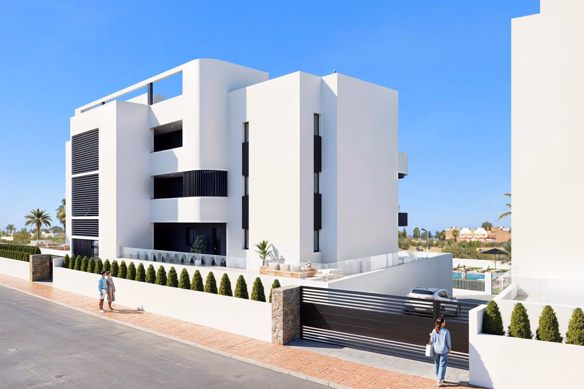 Second Phase: New Build 2 and 3 bedroom frontline golf Apartments for Sale in La Serena Golf, Los Alcázares
