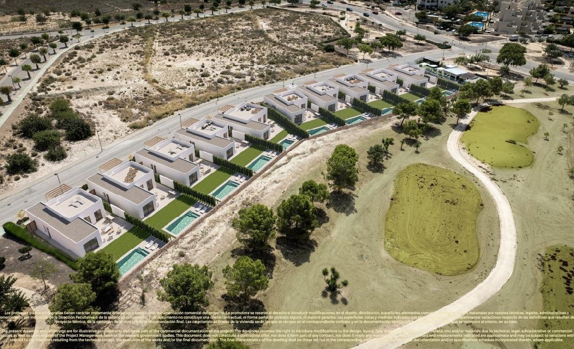 New Build 3 bedroom Frontline Golf Villas with Private Pool for Sale in Corvera Hills, Murcia
