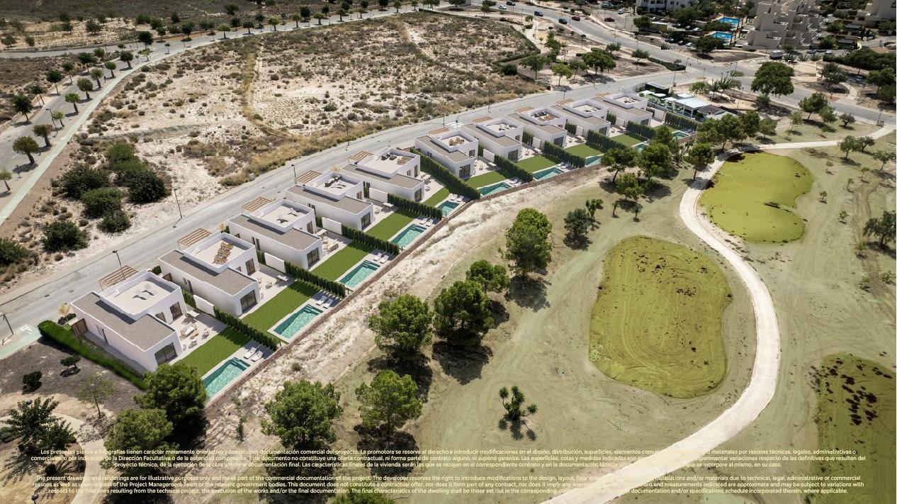 New Build 3 bedroom Frontline Golf Villas with Private Pool for Sale in Corvera Hills, Murcia