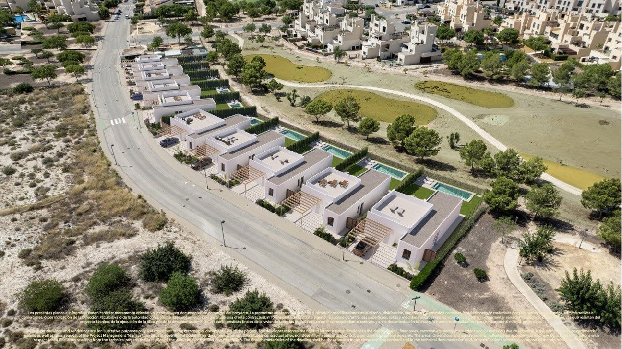 New Build 4 bedroom Frontline Golf Villas with Private Pool for Sale in Corvera Hills, Murcia