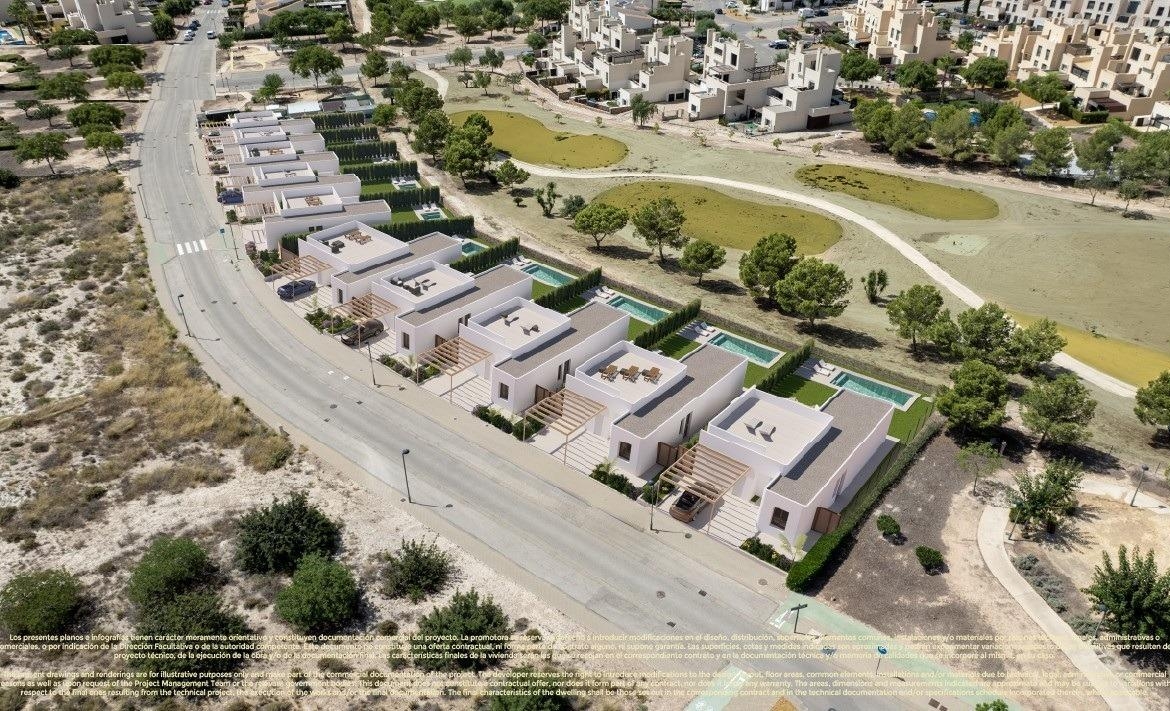 New Build 3 bedroom Frontline Golf Villas with Private Pool for Sale in Corvera Hills, Murcia