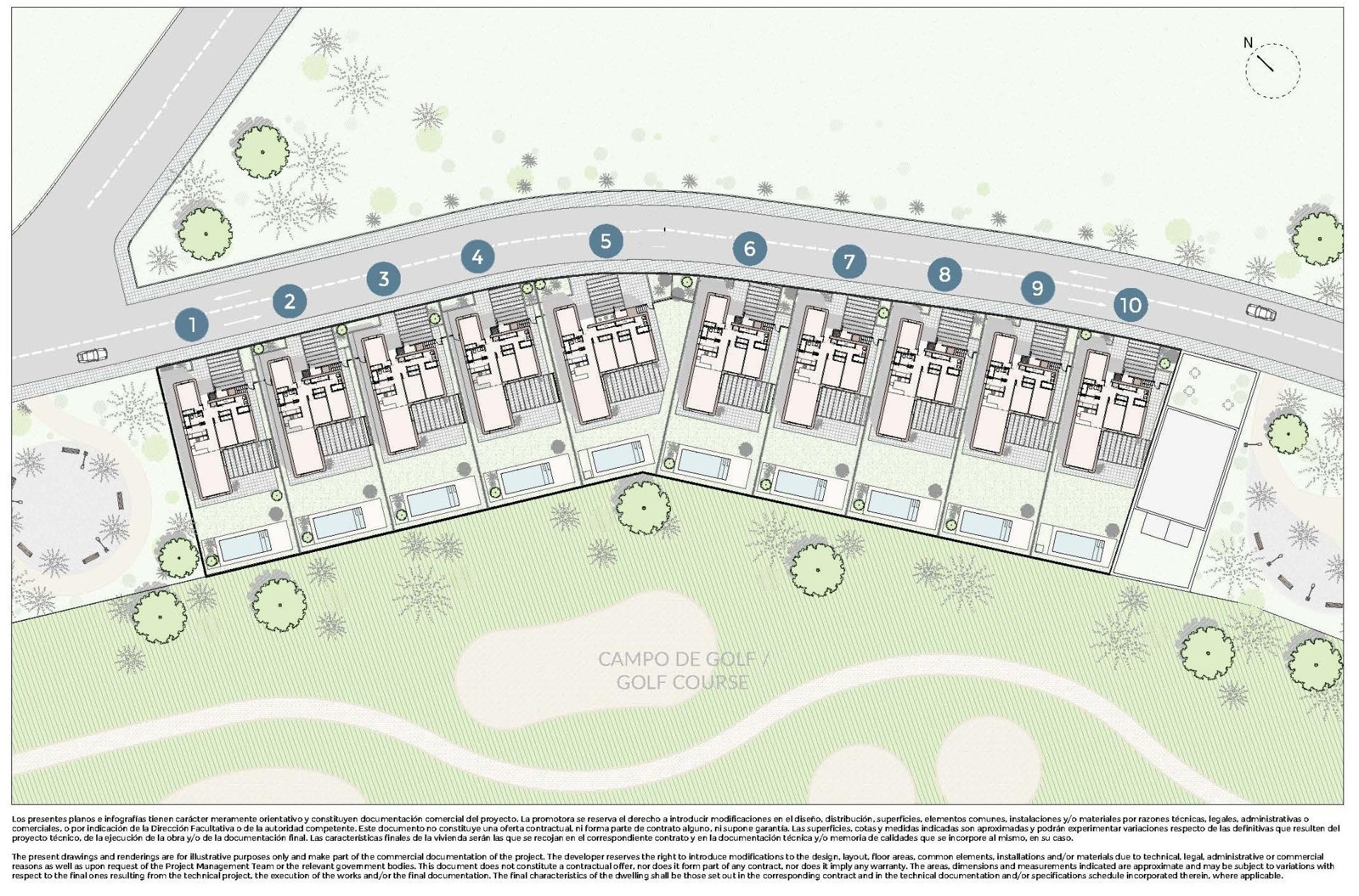 New Build 4 bedroom Frontline Golf Villas with Private Pool for Sale in Corvera Hills, Murcia