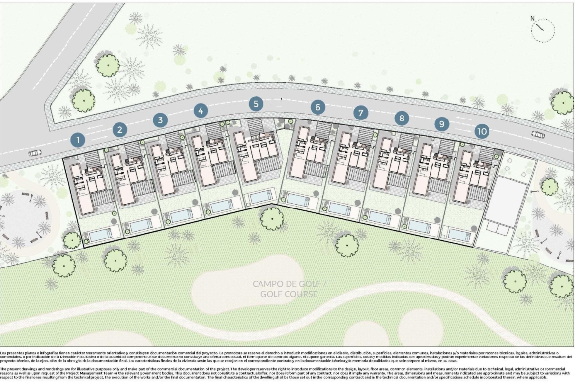 New Build 3 bedroom Frontline Golf Villas with Private Pool for Sale in Corvera Hills, Murcia