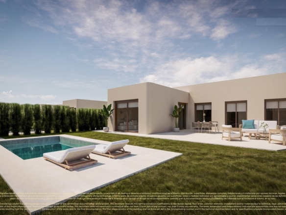 Nuevas villas de golf de 4 dormitorios con piscina privada en venta en Corvera Hills, Murcia