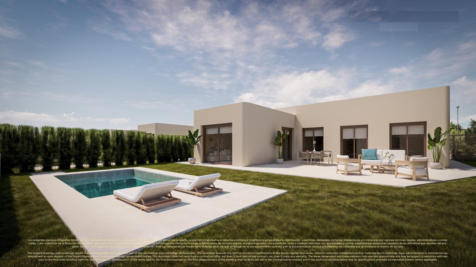 Nuevas villas de golf de 4 dormitorios con piscina privada en venta en Corvera Hills, Murcia