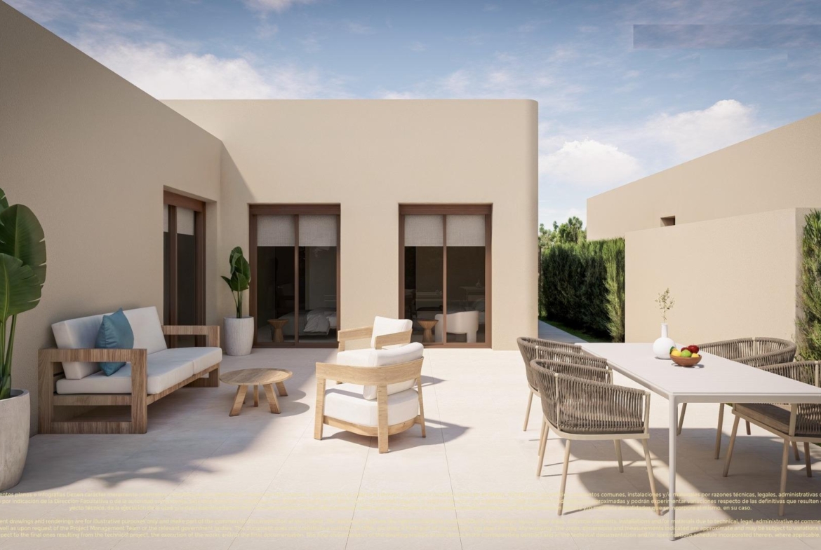 New Build 3 bedroom Frontline Golf Villas with Private Pool for Sale in Corvera Hills, Murcia