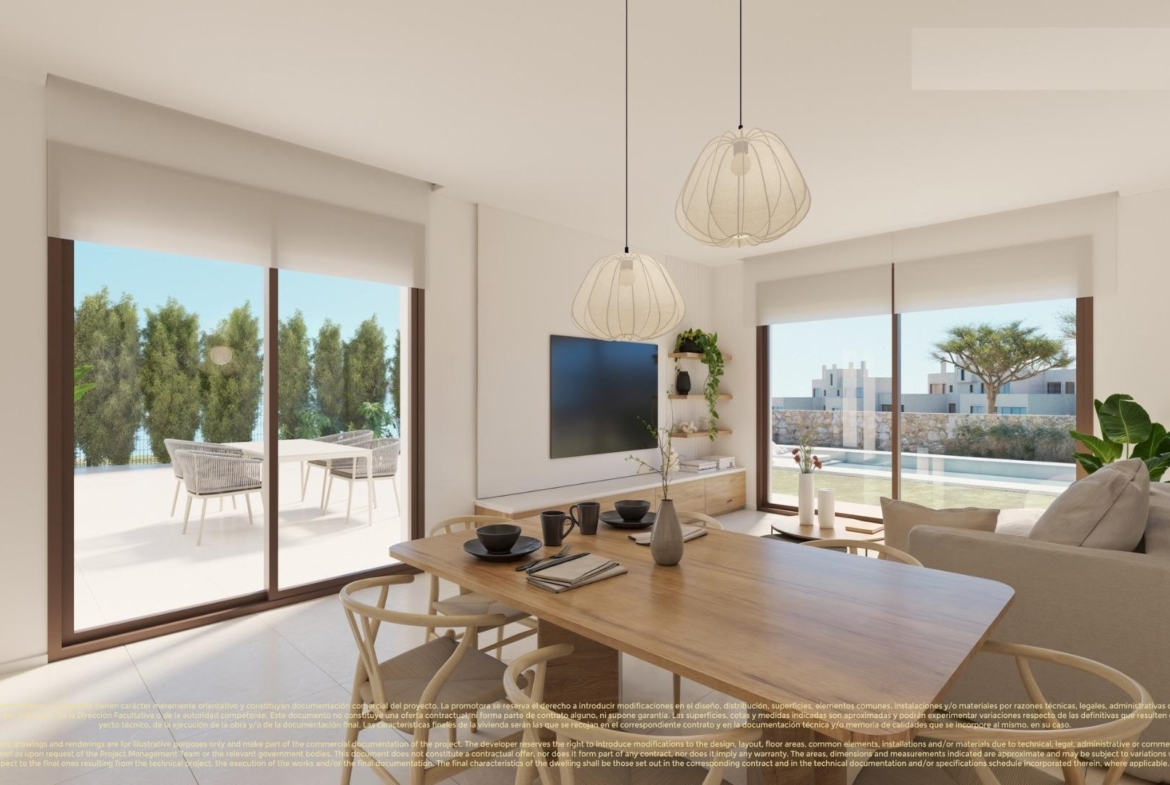 New Build 4 bedroom Frontline Golf Villas with Private Pool for Sale in Corvera Hills, Murcia