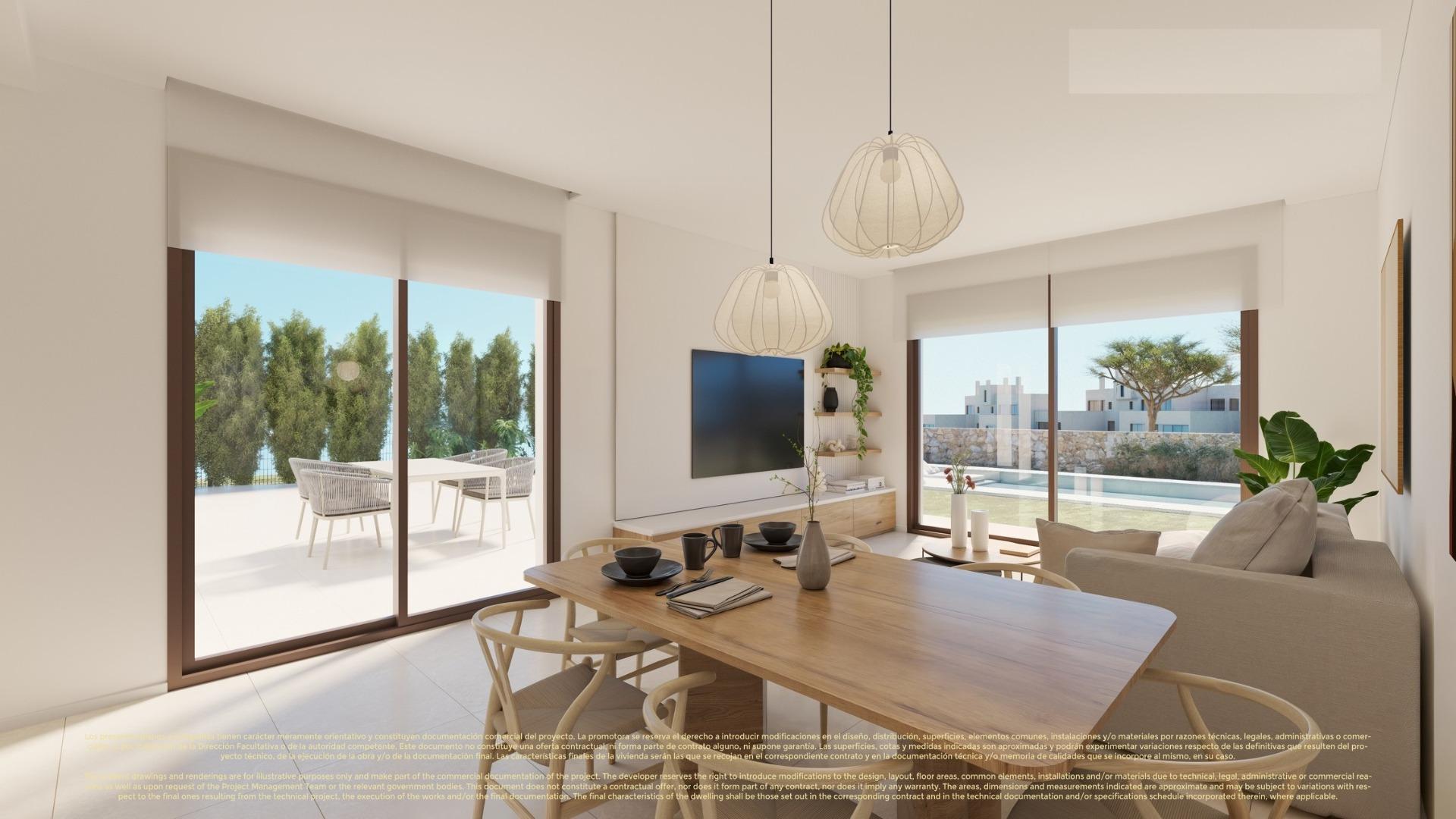New Build 3 bedroom Frontline Golf Villas with Private Pool for Sale in Corvera Hills, Murcia