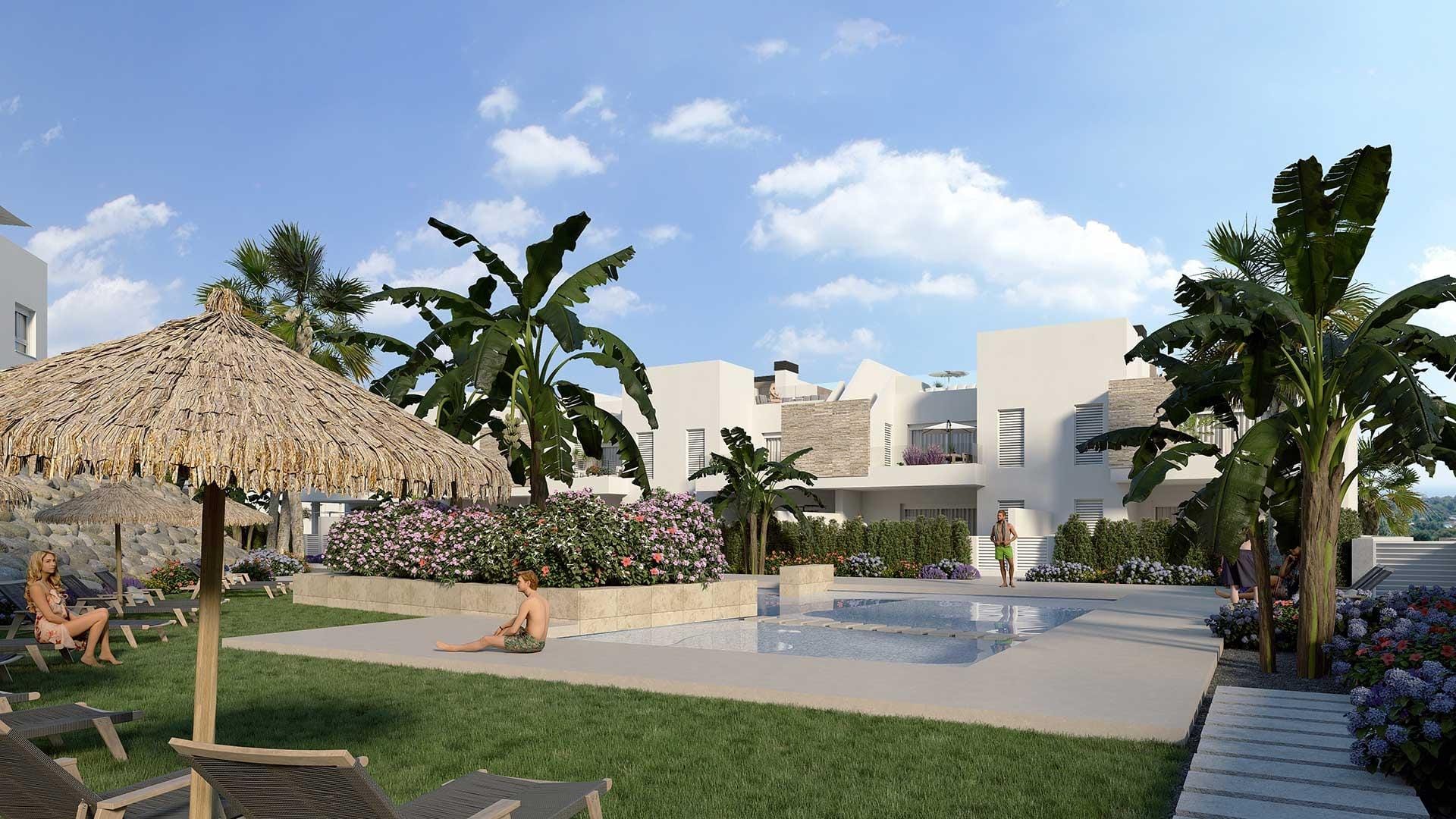 New-Bungalows-in-La-Finca-Golf-Algorfa-Luxury-and-Nature-at-the-Costa-Blanca-2 Prestigious New Build 2 bedroom Penthouse Apartment with Solarium for Sale in Algorfa