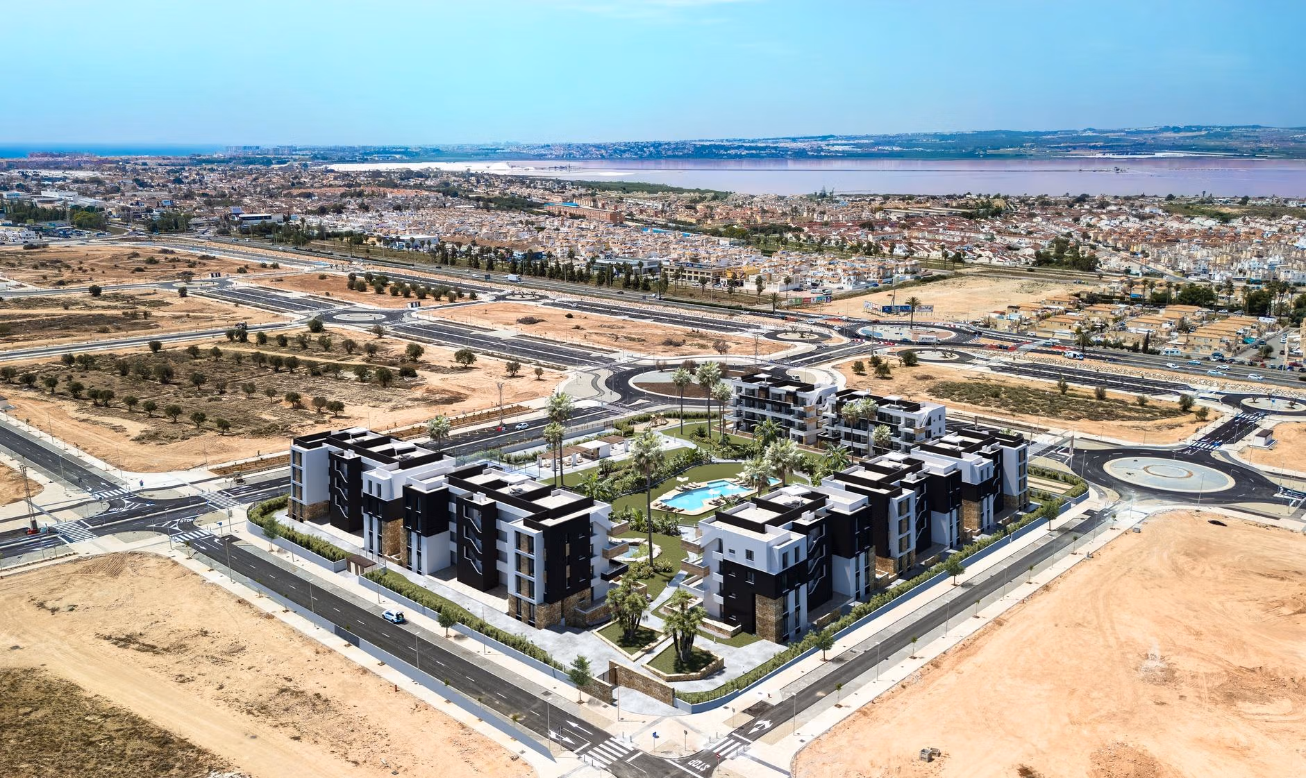 New-Residential-Development-in-La-Siesta-Torrevieja-2 Nyproducerade fullt möblerade lägenheter med 2 sovrum och terrasser till salu i Torrevieja
