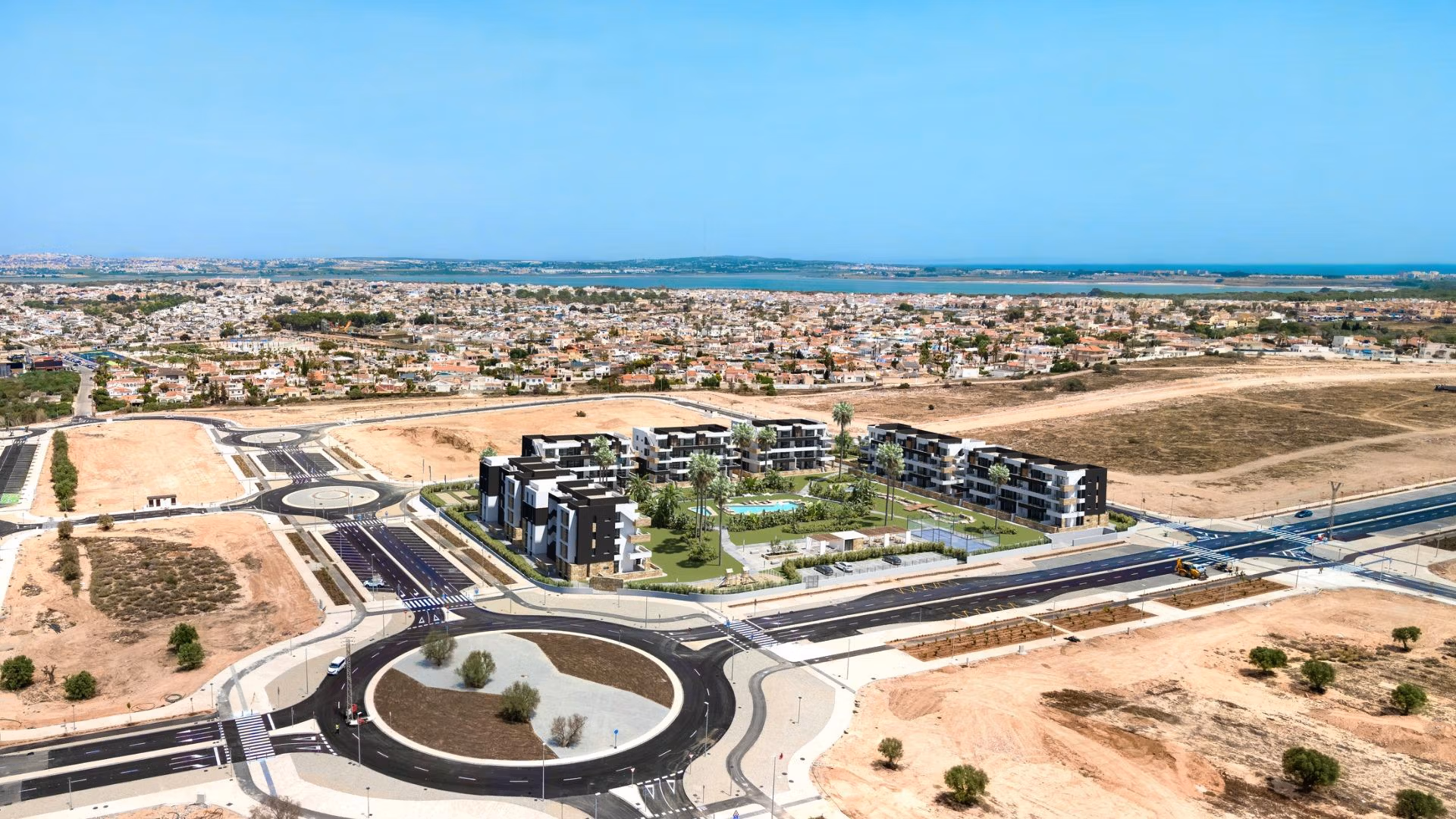 New-Residential-Development-in-La-Siesta-Torrevieja-5 Nyproducerade fullt möblerade lägenheter med 2 sovrum och terrasser till salu i Torrevieja