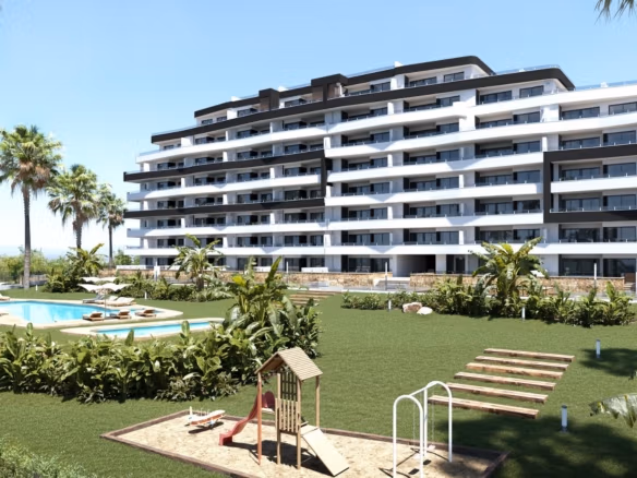 Apartamentos de obra nueva totalmente amueblados con 2 dormitorios y terraza en venta en San Miguel de Salinas, Costa Blanca Sur