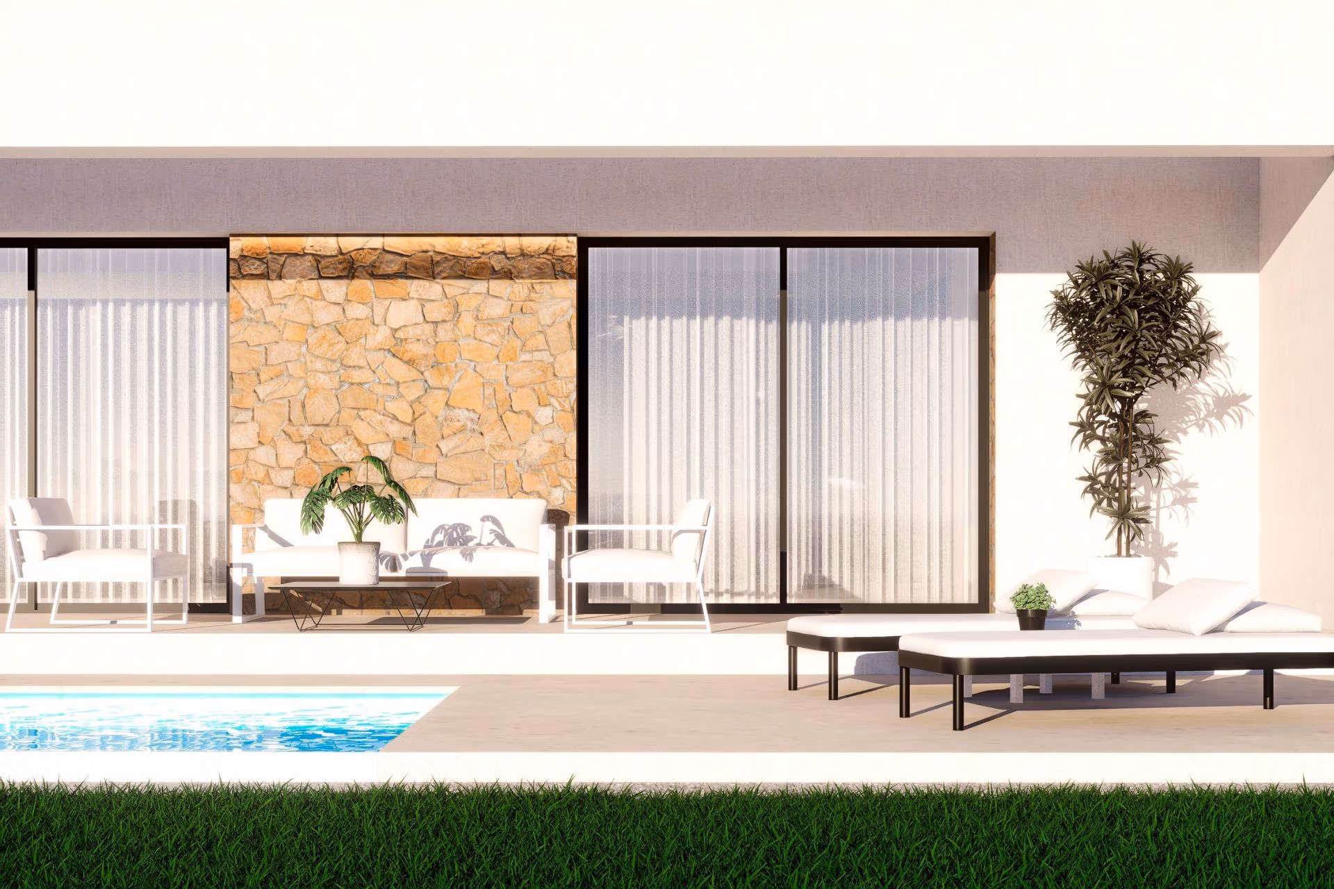 Newly-built-villas-with-sea-views-in-Finestrat-Benidorm-18 New Build 3 Bedroom Single-Storey Villa with Private Pool and Sea Views for Sale in Finestrat, Alicante