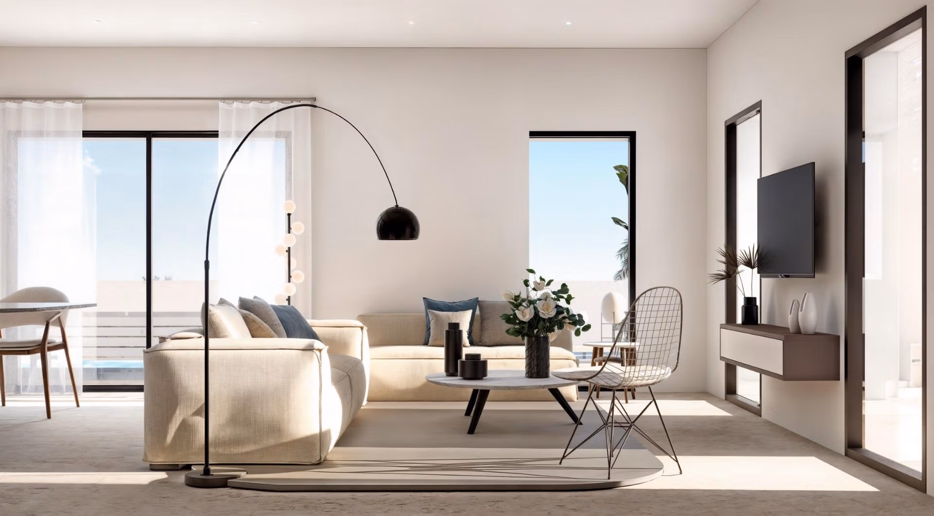 New Build 3 Bedroom Single-Storey Villa with Basement, Private Pool and Sea Views for Sale in Finestrat, Alicante