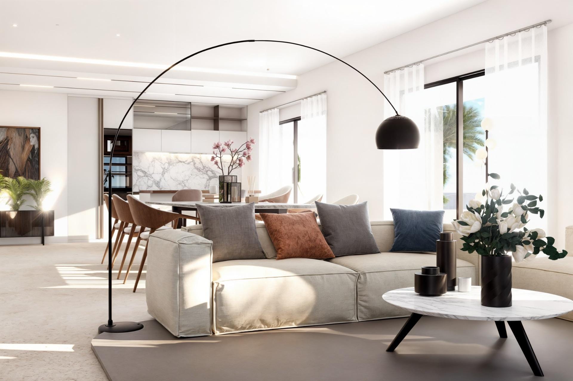 New Build 3 Bedroom Single-Storey Villa with Private Pool and Sea Views for Sale in Finestrat, Alicante
