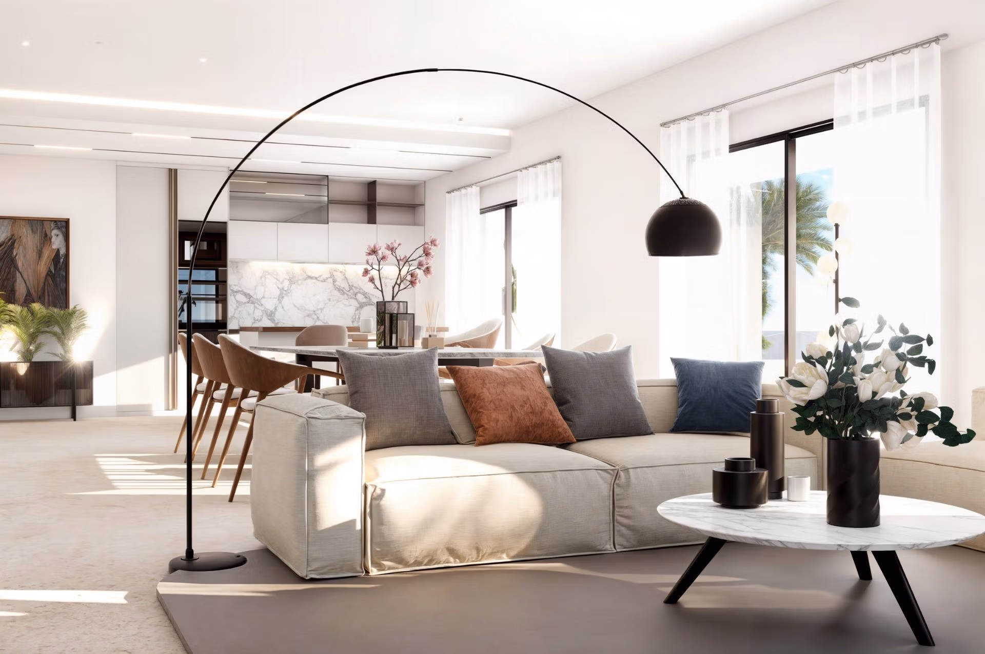 Newly-built-villas-with-sea-views-in-Finestrat-Benidorm-8 New Build 3 Bedroom Single-Storey Villa with Private Pool and Sea Views for Sale in Finestrat, Alicante